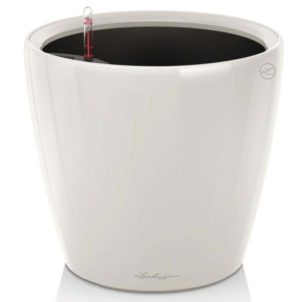 LECHUZA Blomkruka CLASSICO LS 28 ALL-IN-ONE vit högglans 16040 Vit