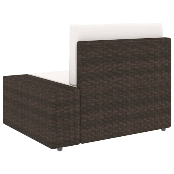 vidaXL Modulsoffa 2-sits konstrotting brun Brun