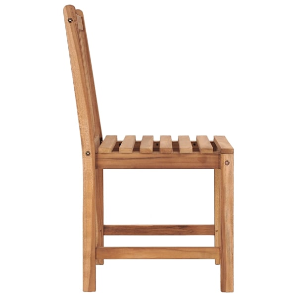 vidaXL Hopfällbara trädgårdsstolar 8 st med dynor massiv teak Creme