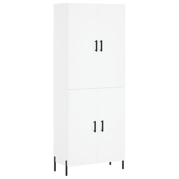 vidaXL Högskåp vit 69,5x34x180 cm konstruerat trä Vit