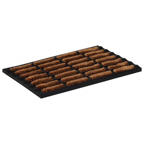 vidaXL Dörrmatta rektangulär 40x60 cm gummi och kokos Brun