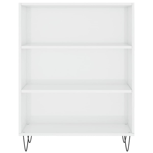 vidaXL Högskåp högglans vit 69,5x34x180 cm konstruerat trä Vit