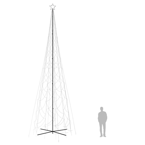 vidaXL Julgranskon kallvit 3000 LEDs 230x800 cm Vit