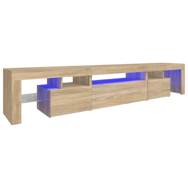 vidaXL Tv-bänk med LED-belysning sonoma ek 215x36,5x40 cm Sonoma oak