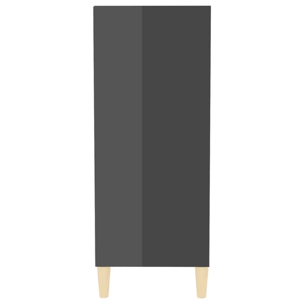 vidaXL Skänk grå högglans 57x35x90 cm konstruerat trä grå