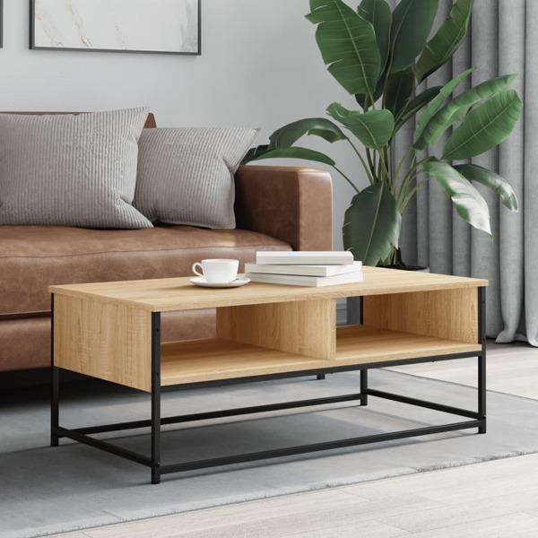 vidaXL Soffbord sonoma-ek 100x51x40 cm konstruerat trä Brun