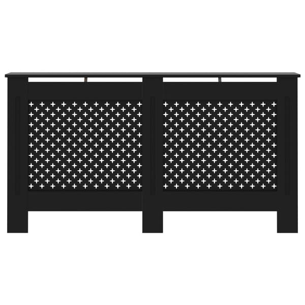 vidaXL Elementskydd svart 152x19x81,5 cm MDF Svart