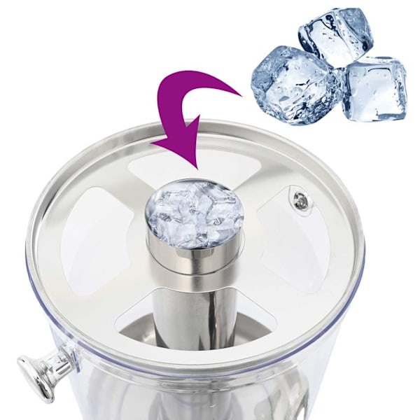 vidaXL Dubbel juicebehållare rostfritt stål 2 x 8 L Silver