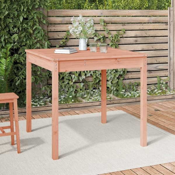 vidaXL Trädgårdsbord 82,5x82,5x76 cm massivt douglasträ Brun