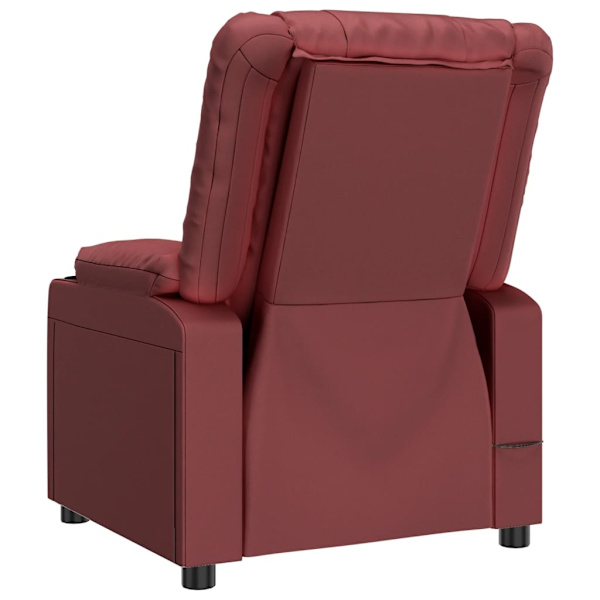 vidaXL Reclinerfåtölj vinröd konstläder Röd