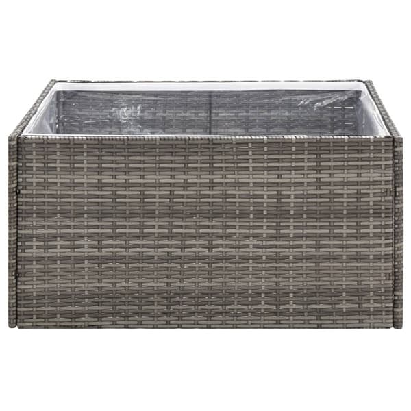 vidaXL Odlingslåda grå 80x80x40 cm konstrotting Grå