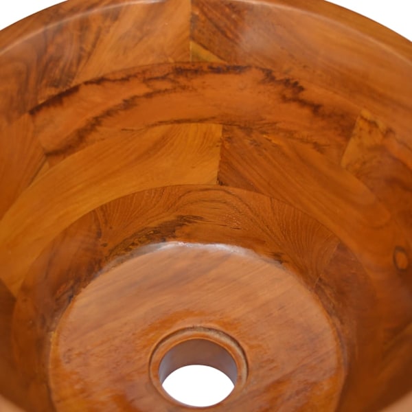vidaXL Handfat i massiv teak Φ40x20 cm Brun