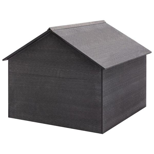 vidaXL Garage för gräsklippare grå 80x80x70 cm WPC grå