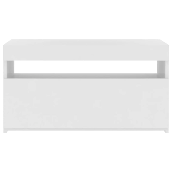 vidaXL Tv-bänk med LED-belysning vit 75x35x40 cm Vit