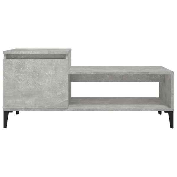 vidaXL Soffbord betonggrå 100x50x45 cm konstruerat trä Grå