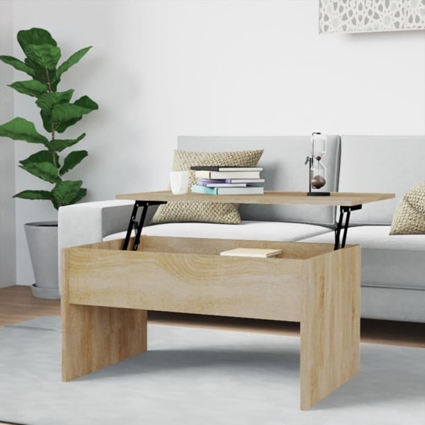 vidaXL Soffbord sonoma-ek 80x50,5x41,5 cm konstruerat trä Brun