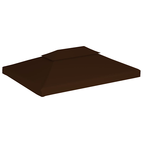 vidaXL Paviljongtak med ventilering 310 g/m² 4x3 m brun Brun