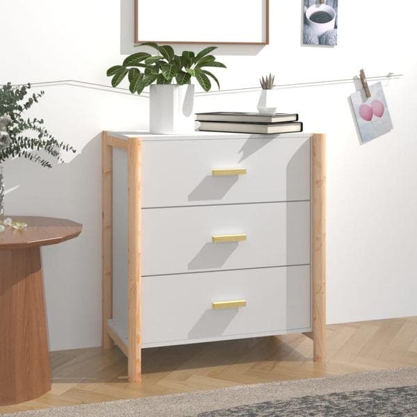 vidaXL Skänk vit 62x38x70 cm konstruerat trä Vit