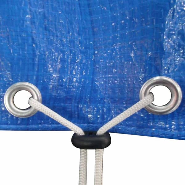 vidaXL Poolöverdrag 2 st PE runt 460 cm 90 g/m² Blå