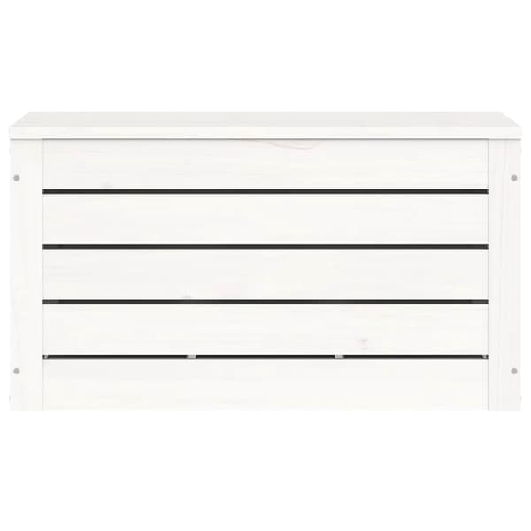 vidaXL Förvaringslåda vit 59,5x36,5x33 cm massiv furu Vit