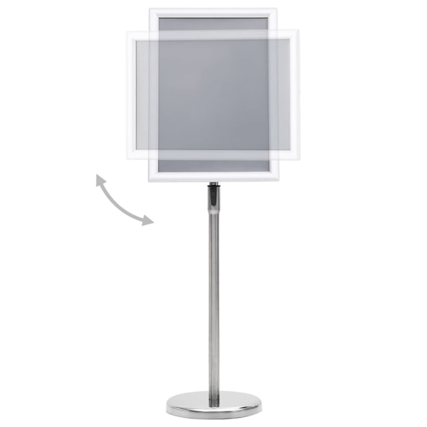 vidaXL Skyltställ A3 silver aluminiumlegering Silver