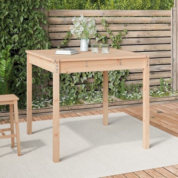 vidaXL Trädgårdsbord 82,5x82,5x76 cm massiv furu Brun