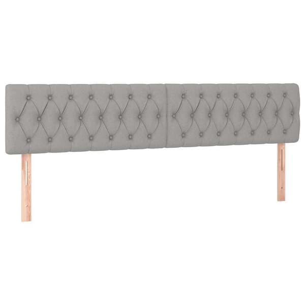 vidaXL Ramsäng med madrass ljusgrå 120x190 cm tyg Grå