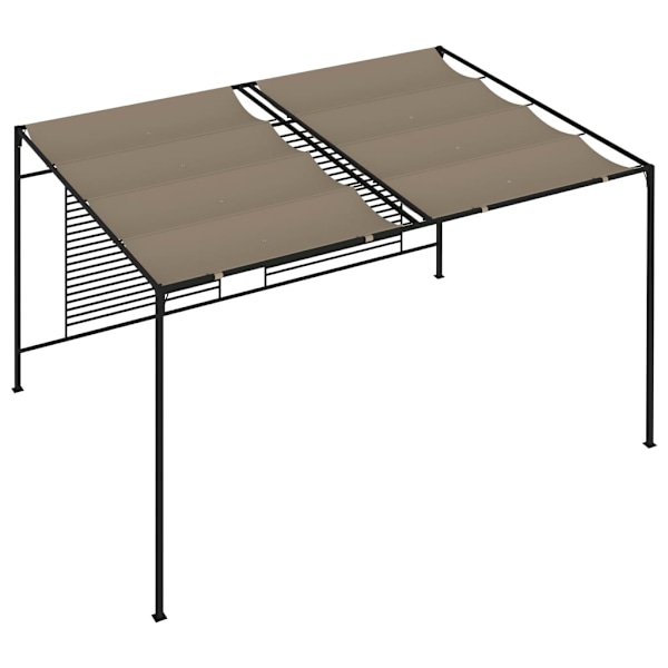 vidaXL Paviljong med infällbart tak 3x4x2,3 m taupe 180 g/m² Taupe