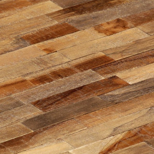 vidaXL Soffbord massiv återvunnen teak oval 120x60x30 cm Brun