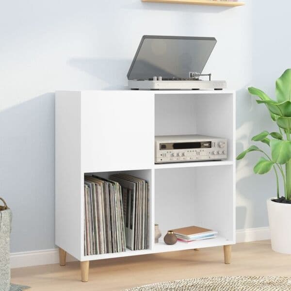 vidaXL Stereobänk vit 84,5x38x89 cm konstruerat trä Vit