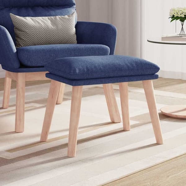 vidaXL Fotpall blå 45x29,5x35 cm tyg Blå