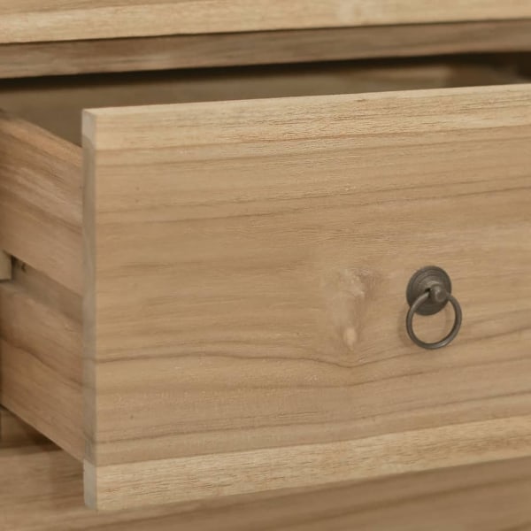 vidaXL Byrå 30x30x90 cm massiv teak Brun
