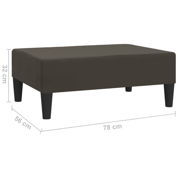 vidaXL Fotpall mörkgrå 78x56x32 cm sammet grå
