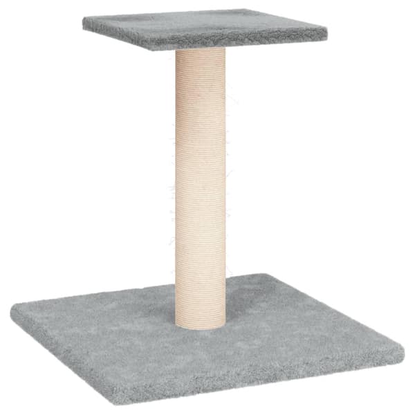 vidaXL Klöspelare med plattform ljusgrå 38 cm Grå