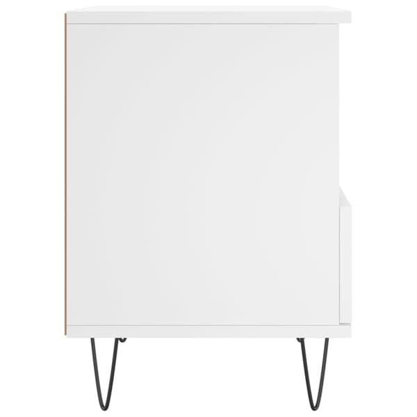vidaXL Sängbord vit 40x35x50 cm konstruerat trä Vit