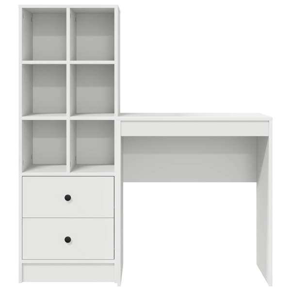 vidaXL Skrivbord Vit 115,5 x 40 x 127 cm 2 st Vit