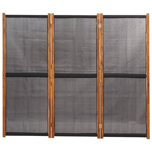 vidaXL Rumsavdelare 3 paneler svart 210x180 cm art