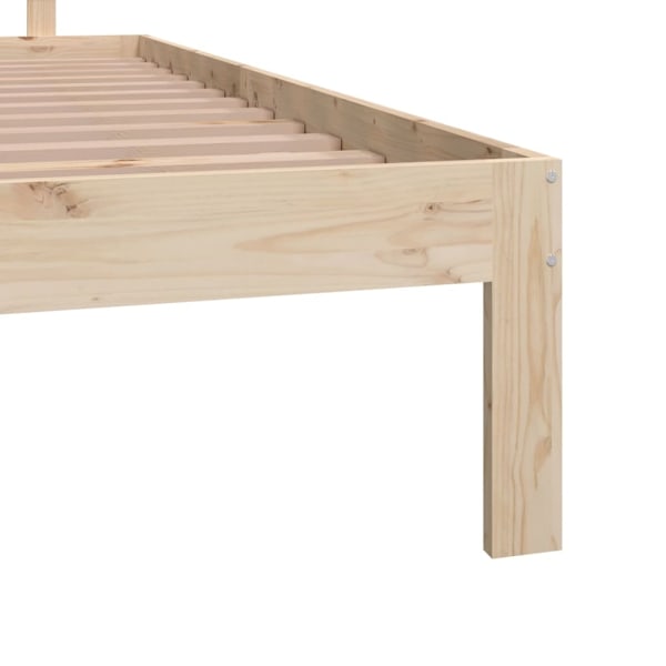 vidaXL Sängram massiv furu 160x200 cm Brun