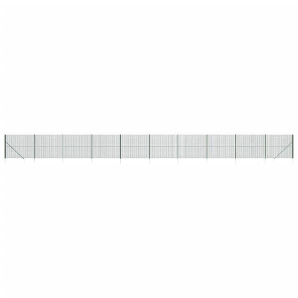 vidaXL Stängsel med markspett grön 2,2x25 m Grön