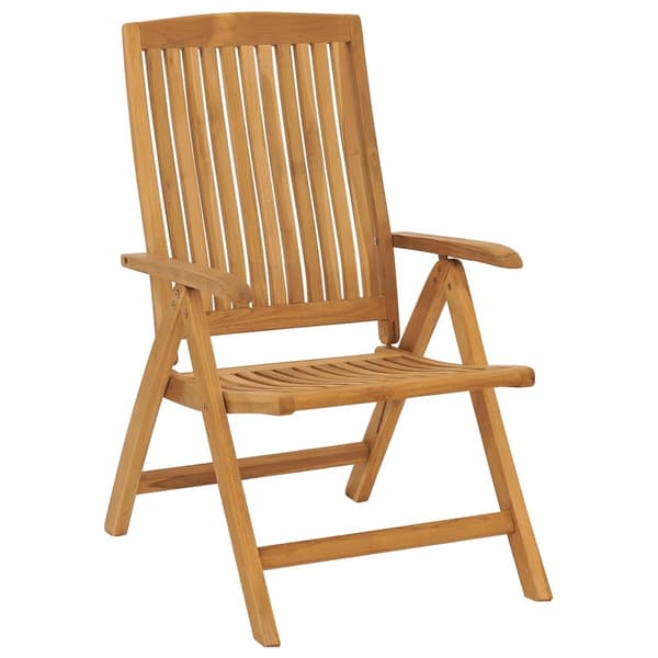 vidaXL Fällbara fåtöljer 2 st massivt trä i teak Brun