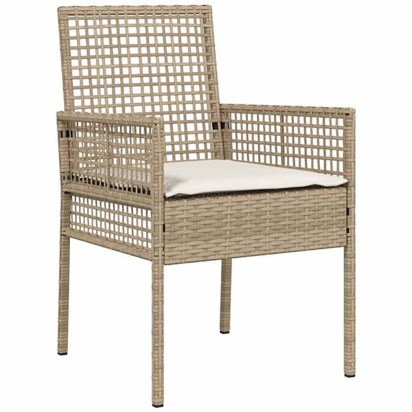 vidaXL Trädgårdsmöbelset 9 st Beige konstrotting Beige