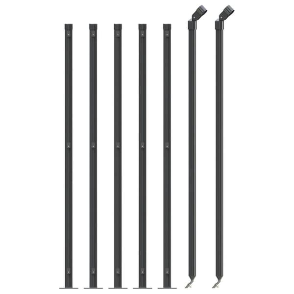 vidaXL Gunnebostängsel med stolpsko antracit 0,8x10 m Antracit