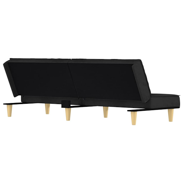 vidaXL Bäddsoffa svart tyg Svart