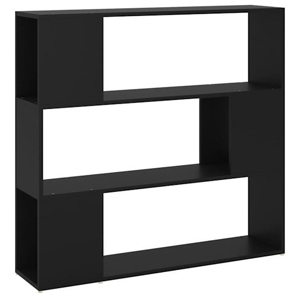 vidaXL Bokhylla Rumsavdelare svart 100x24x94 cm Svart
