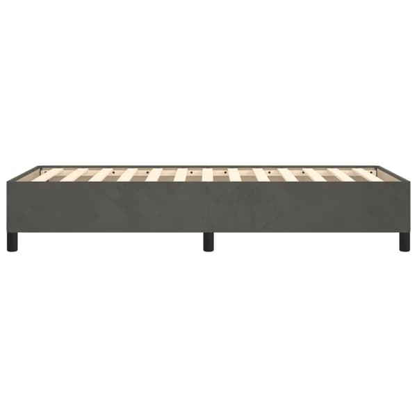 vidaXL Sängram utan madrass mörkgrå 90x200 cm sammet Grå