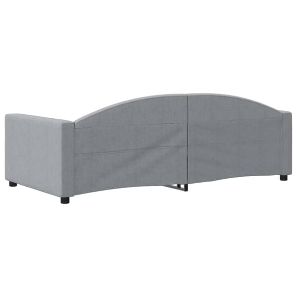 vidaXL Dagbädd ljusgrå 90x190 cm tyg Grå