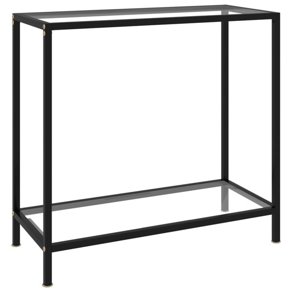 vidaXL Konsolbord transparent 80x35x75 cm härdat glas Transparent