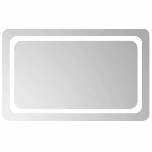 vidaXL Badrumsspegel LED 80x50 cm Transparent