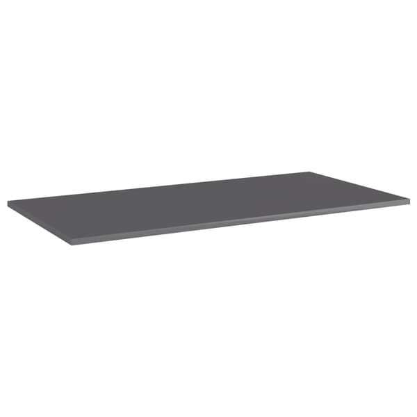 vidaXL Hyllplan 4 st grå högglans 100x50x1,5 cm konstruerat trä grå