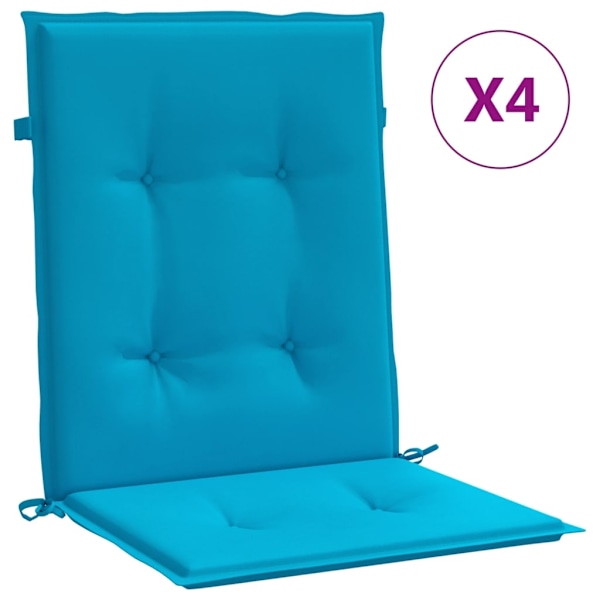 vidaXL Stolsdynor 4 st blå 100x50x3 cm oxfordtyg Blå